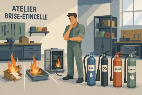 Savoir choisir le bon extincteur selon le type de départ de feu