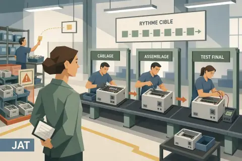Comprendre les principes du Juste-à-Temps (JAT) en milieu industriel