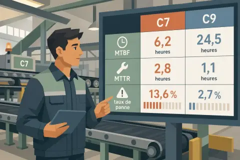 Maîtriser les indicateurs clés de maintenance : MTBF, MTTR et Taux de Panne