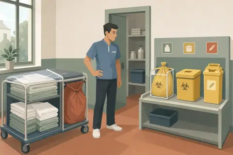 Les règles du circuit du linge et de la gestion des déchets (DASRI)