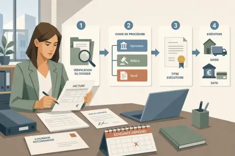 Les étapes du recouvrement judiciaire de créances
