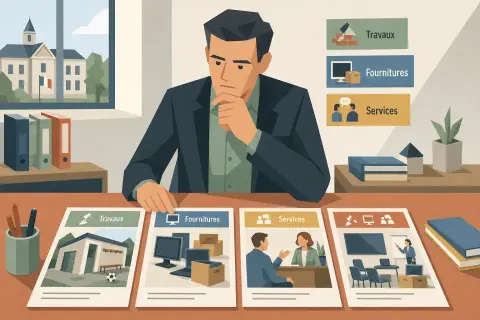 Connaître la distinction entre marchés de travaux, de fournitures et de services