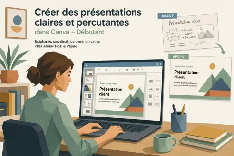 Créer des présentations percutantes sur Canva