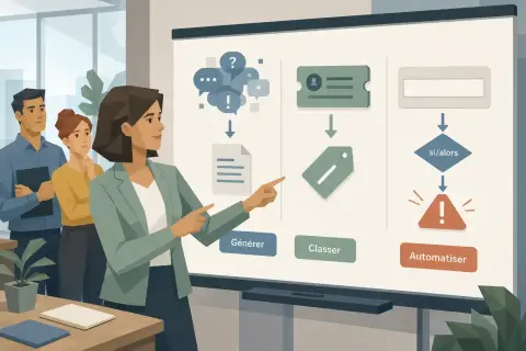 Distinguer IA générative, IA prédictive et automatisation